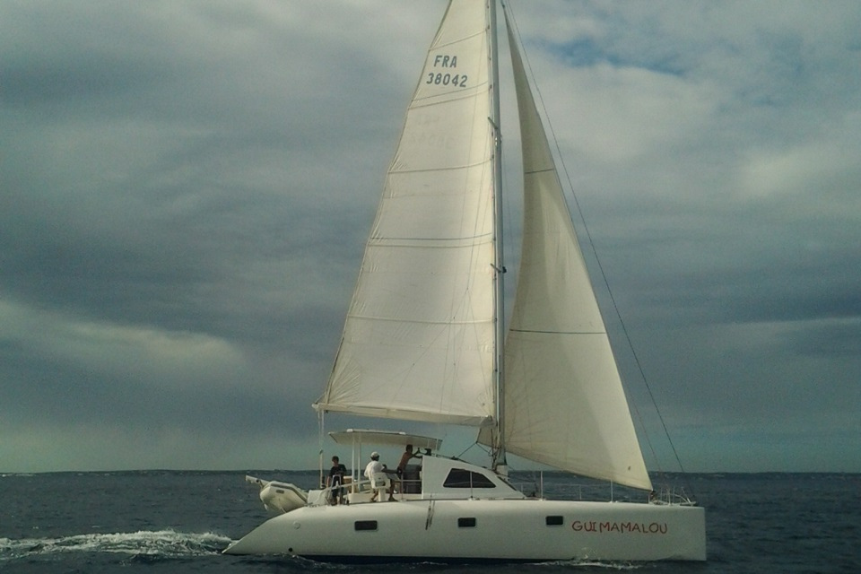  GUIMAMALOU is a Brazapi 41 catamaran