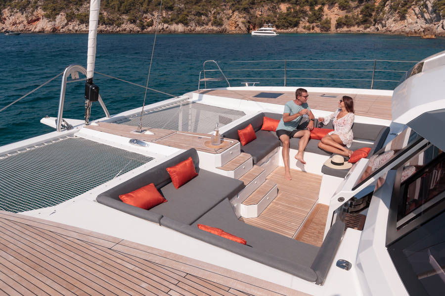 Exterior relaxing areas of Fountaine Pajot New 59