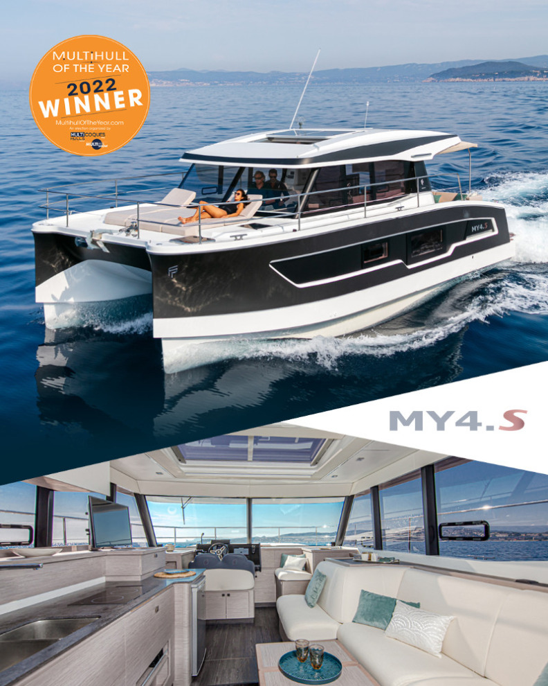 MY 4.S power catamaran by Fountaine Pajot is elected Multihull of the Year 2022
