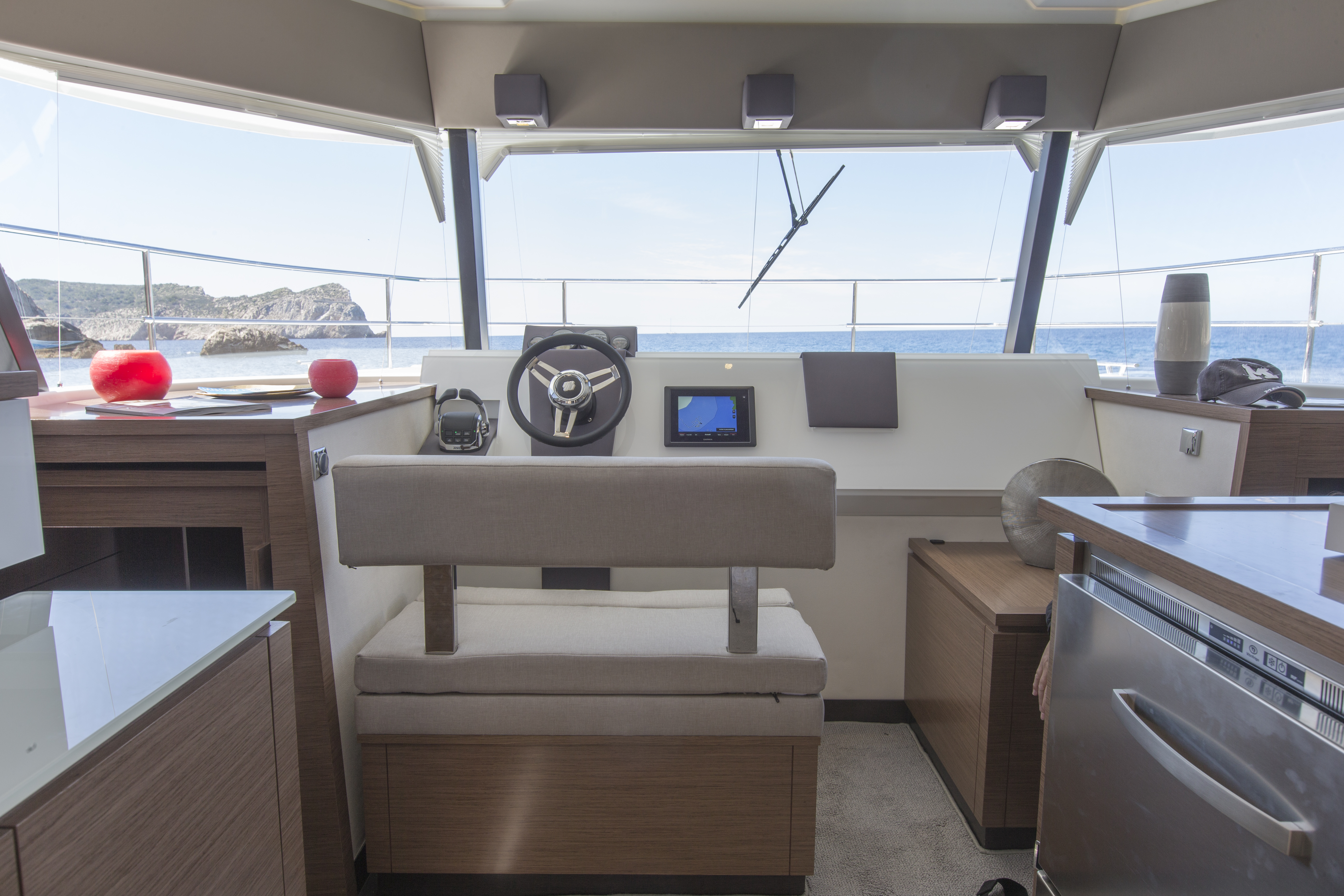 Fountaine Pajot power catamaran MY 37 for sale at Miami Boat Show