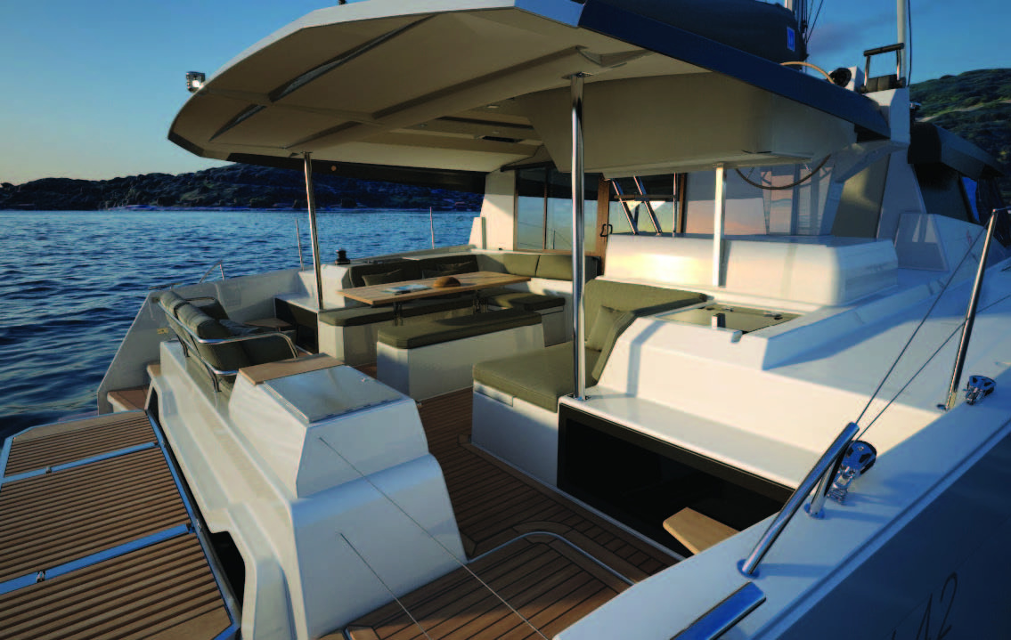 Cockpit in NEW 42 Fountaine Pajot catamaran