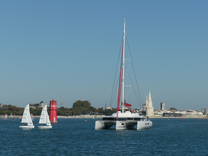 NEEL 65 Evolution trimaran sailing in La Rochelle bay - boats for sale by Caribbean Multihulls