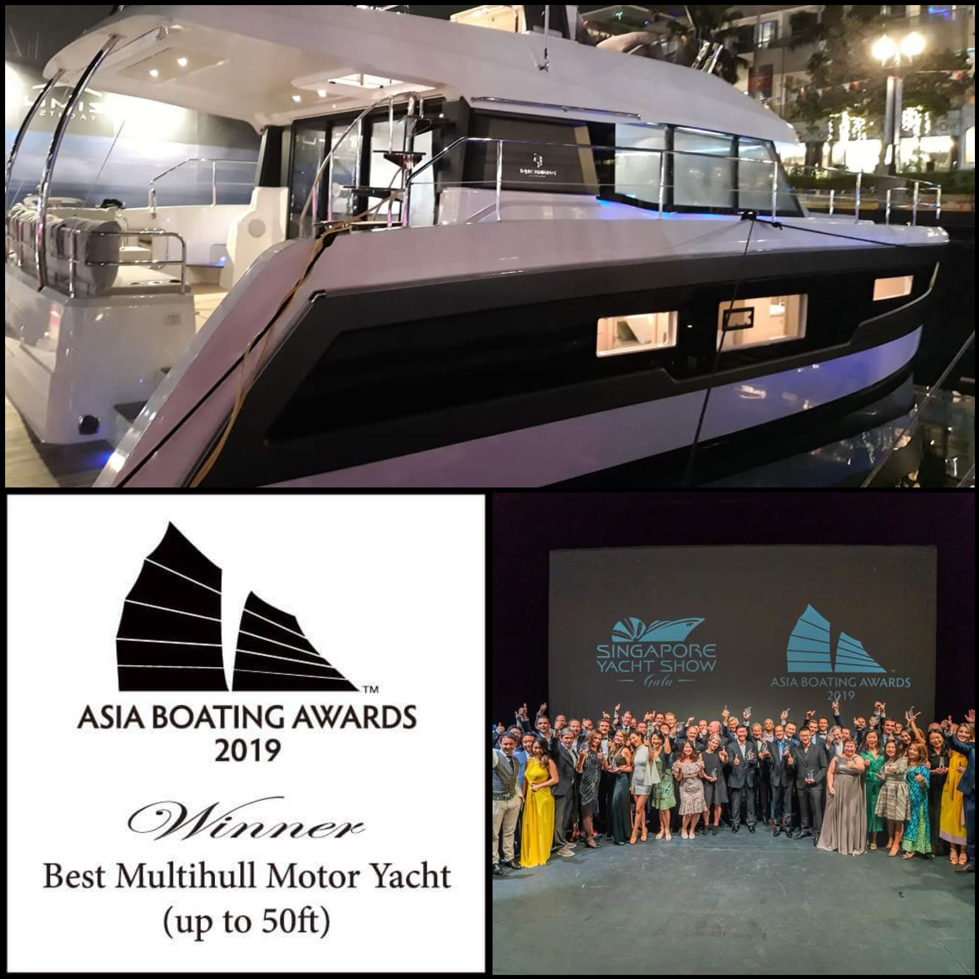 Fountaine Pajot MY 40 award at Singapore Boat Show 2019