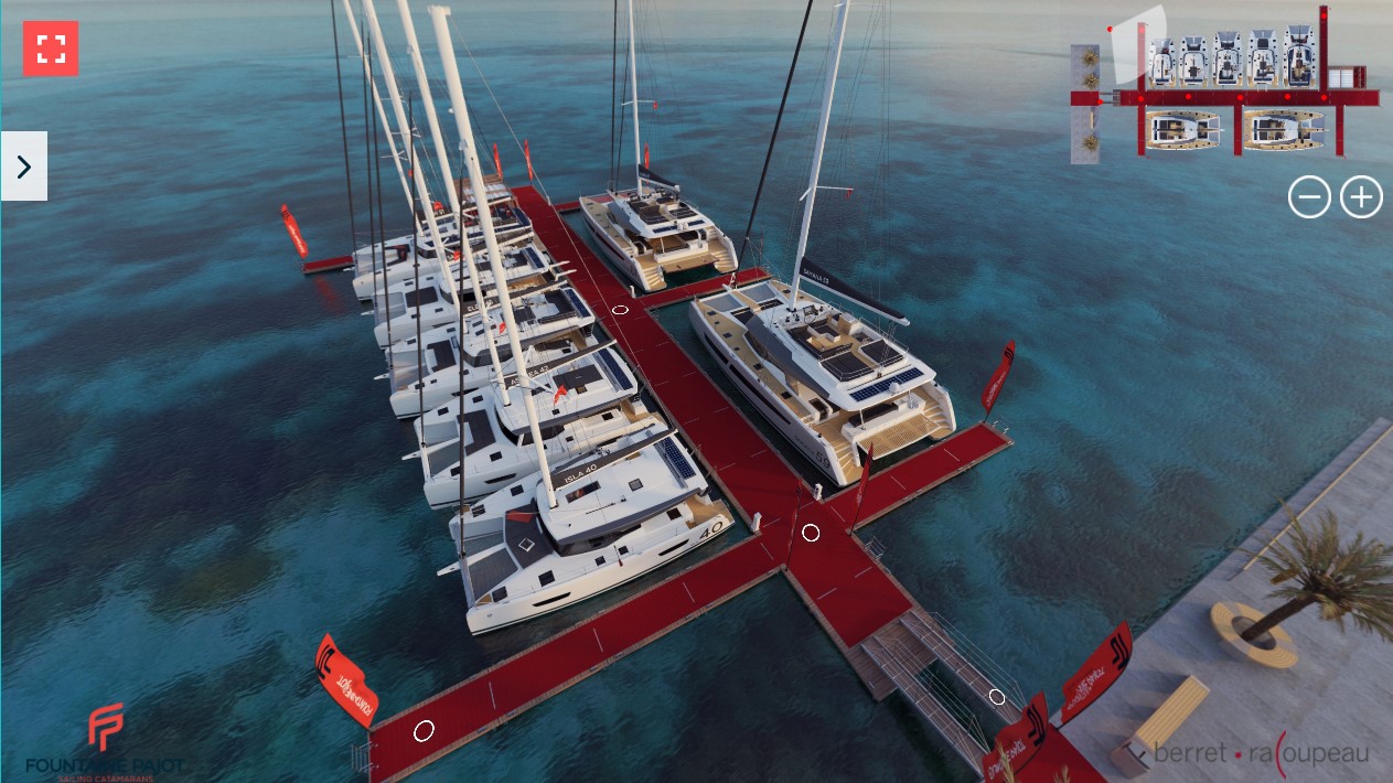 Virtual marina - Fountaine Pajot sailing catamarans