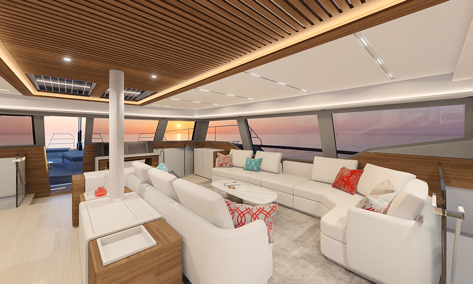 Saloon of Fountaine Pajot New 80