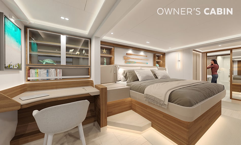 Master cabin of Fountaine Pajot New 80