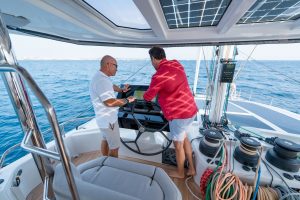 Helm station of catamaran Fountaine Pajot THIRA 80 luxury yacht - For sale by Caribbean Multihulls