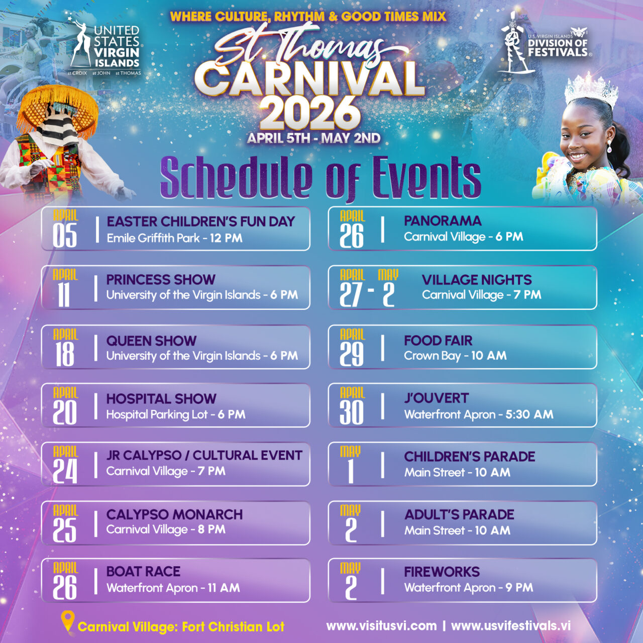 Saint Thomas Carnival 2026