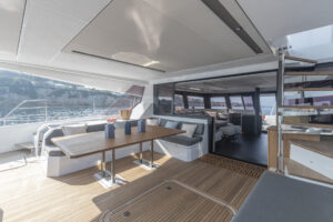 Back cockpit of Fountaine Pajot Samana 59 - For sale by yacht dealer Caribbean Multihulls