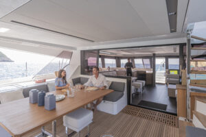 Back cockpit of Fountaine Pajot Samana 59 - For sale by yacht dealer Caribbean Multihulls