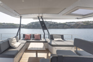 Flybridge of Fountaine Pajot Samana 59 - For sale by yacht dealer Caribbean Multihulls