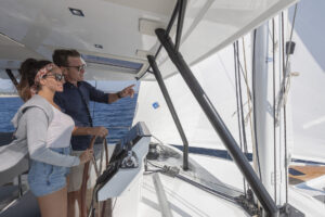 Helm station of Fountaine Pajot Samana 59 - For sale by yacht dealer Caribbean Multihulls