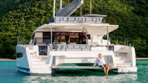 Mooring catamaran Fountaine Pajot FP 51 with Caribbean yacht dealer Caribbean Multihulls