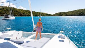 Front cockpit in Fountaine Pajot FP 51 with Caribbean yacht dealer Caribbean Multihulls