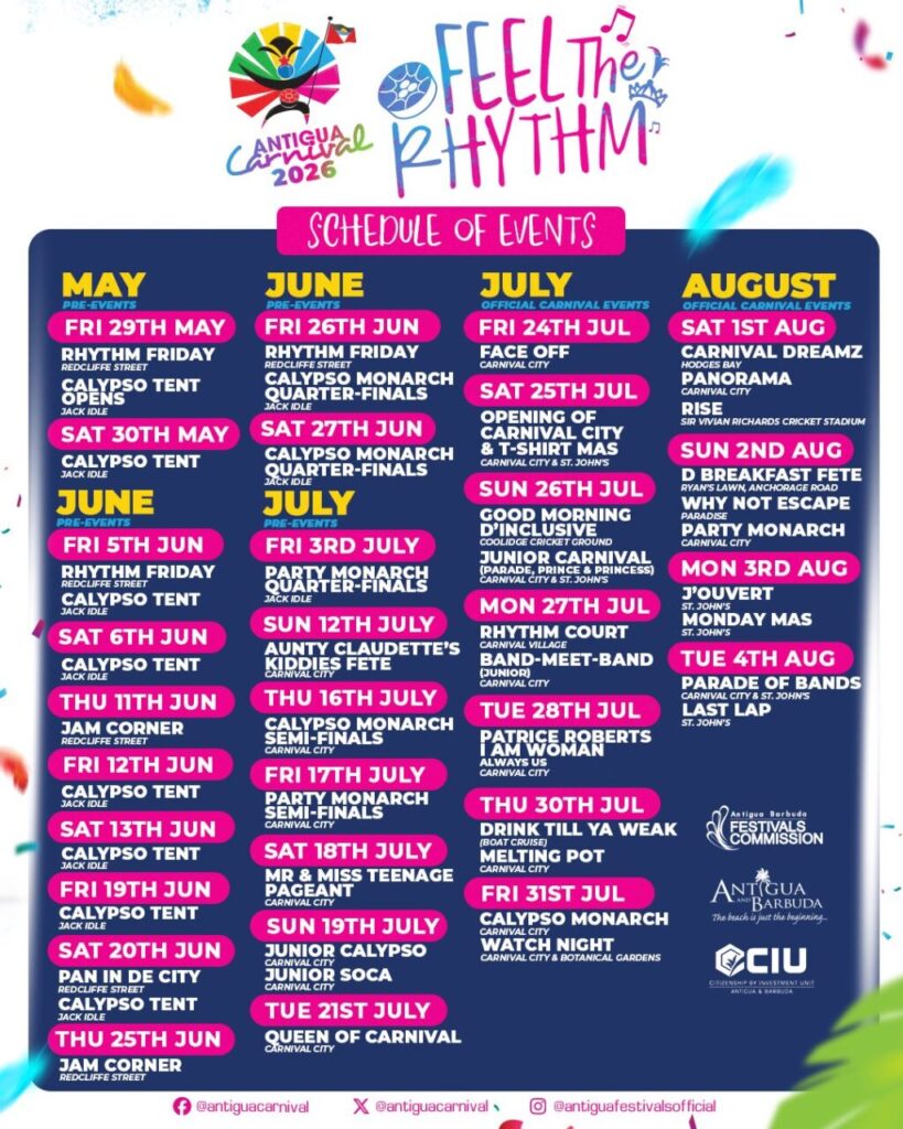 Antigua Carnival 2026